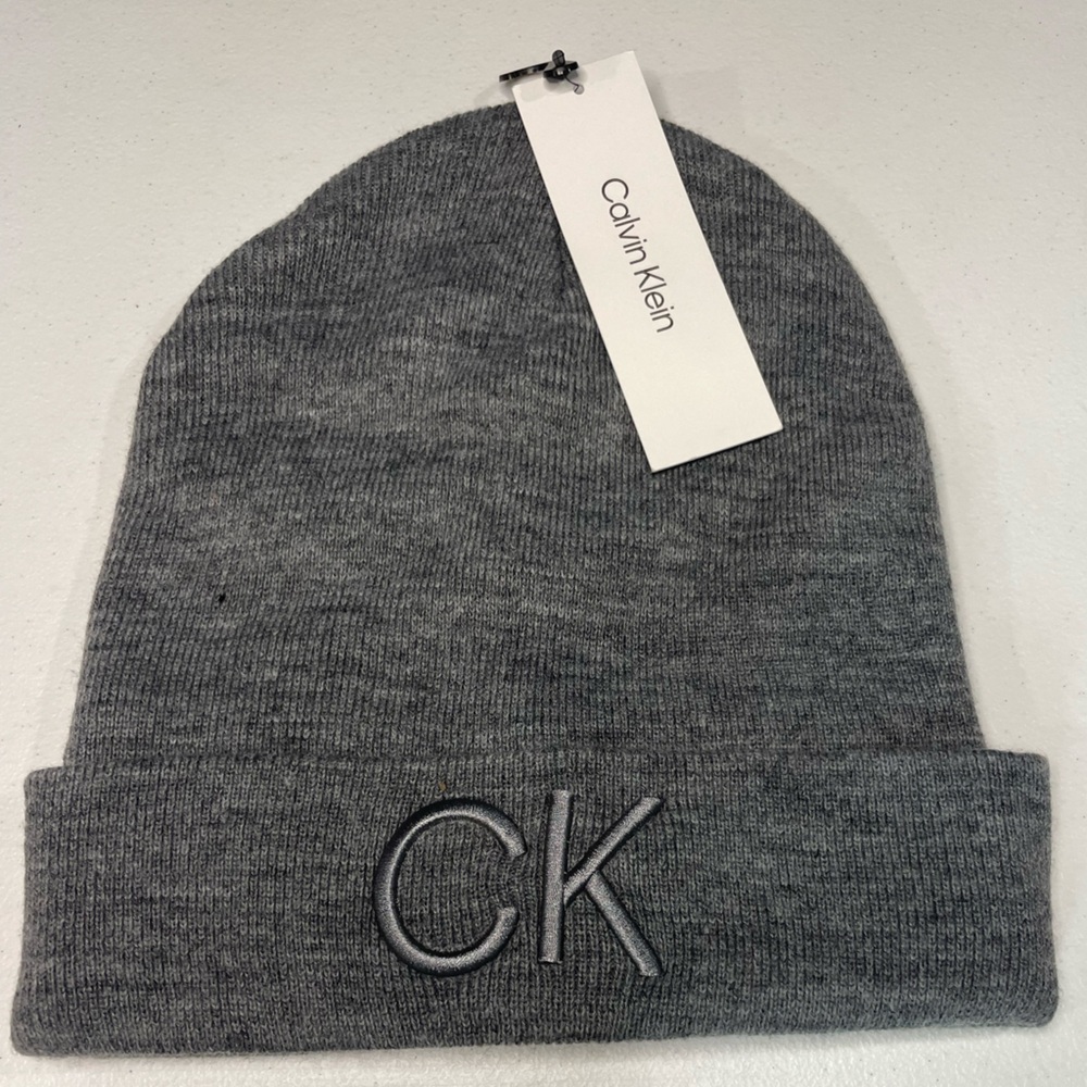 Calvin Klein Heather Gray Knit Hat